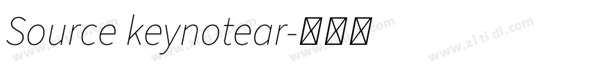 Source keynotear字体转换